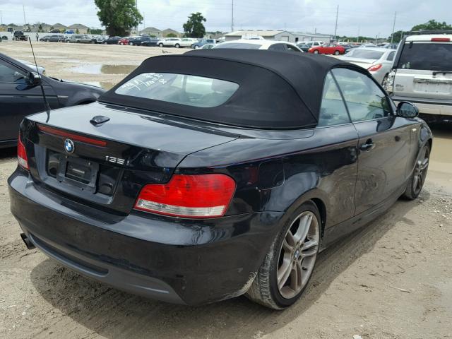 WBAUN93559VK40737 - 2009 BMW 135 I BLACK photo 4