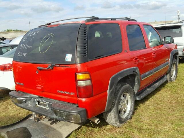 1GNEC13Z12R312184 - 2002 CHEVROLET TAHOE RED photo 4