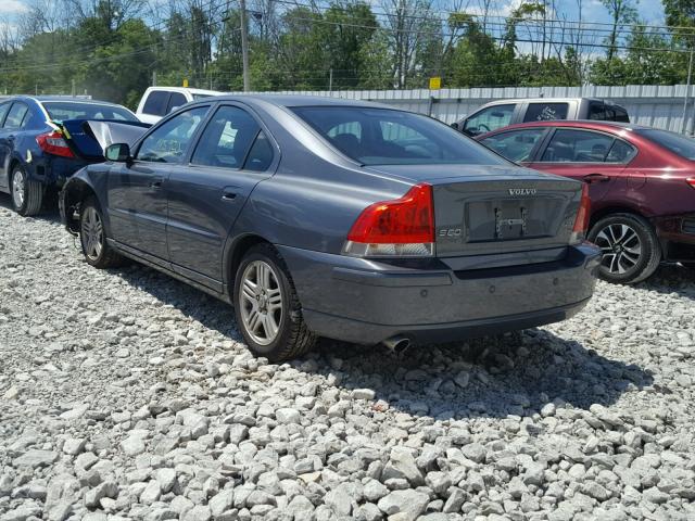 YV1RS592872633177 - 2007 VOLVO S60 2.5T GRAY photo 3