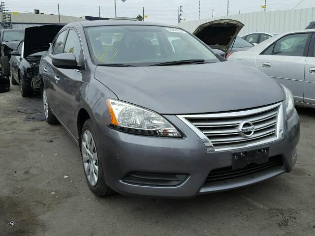 3N1AB7AP5FY245820 - 2015 NISSAN SENTRA S GRAY photo 1