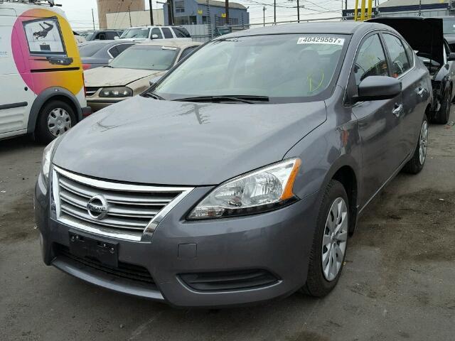 3N1AB7AP5FY245820 - 2015 NISSAN SENTRA S GRAY photo 2