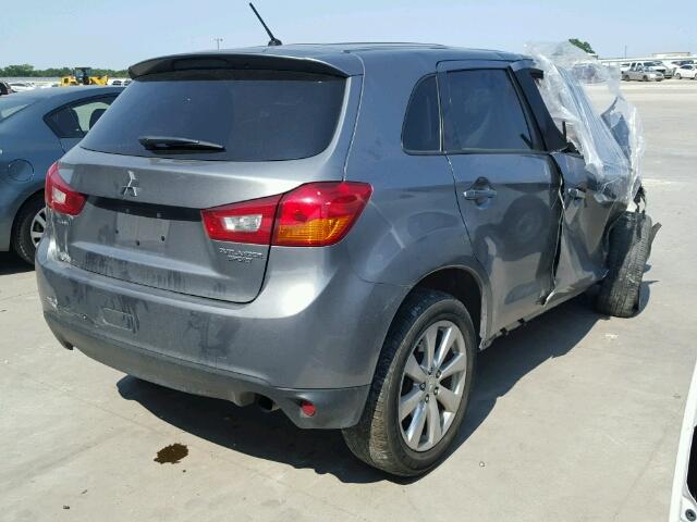 4A4AP3AU0FE060383 - 2015 MITSUBISHI OUTLANDER GRAY photo 4