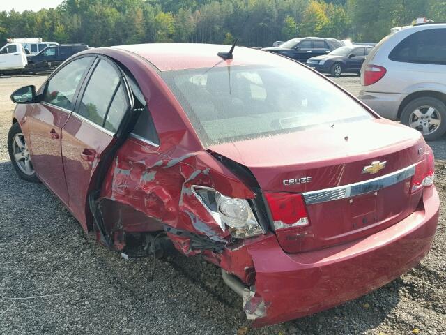 1G1PC5SB0E7309346 - 2014 CHEVROLET CRUZE LT RED photo 3