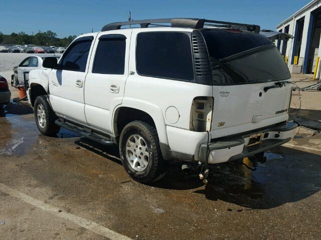 1GNEK13Z52R149378 - 2002 CHEVROLET TAHOE WHITE photo 3