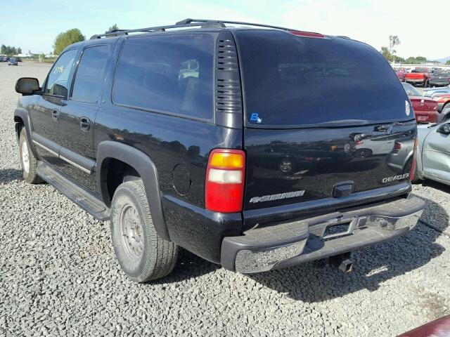 3GNFK16Z92G303557 - 2002 CHEVROLET SUBURBAN BLACK photo 3