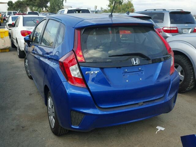 JHMGK5H5XHS017067 - 2017 HONDA FIT LX BLUE photo 3