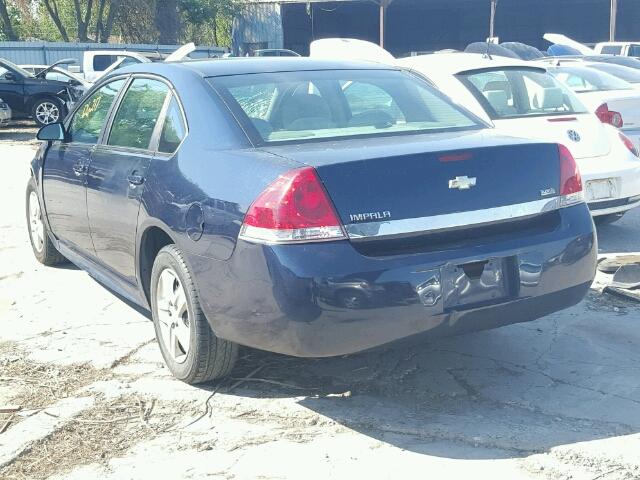 2G1WA5EK5A1104657 - 2010 CHEVROLET IMPALA LS BLUE photo 3