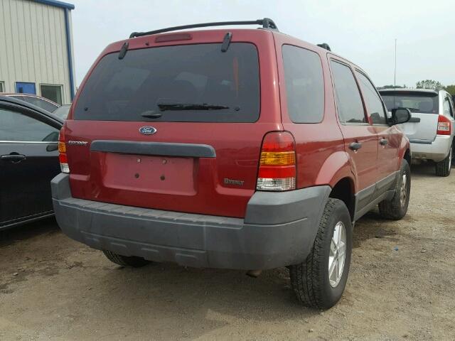 1FMYU02Z05DA19209 - 2005 FORD ESCAPE XLS MAROON photo 4