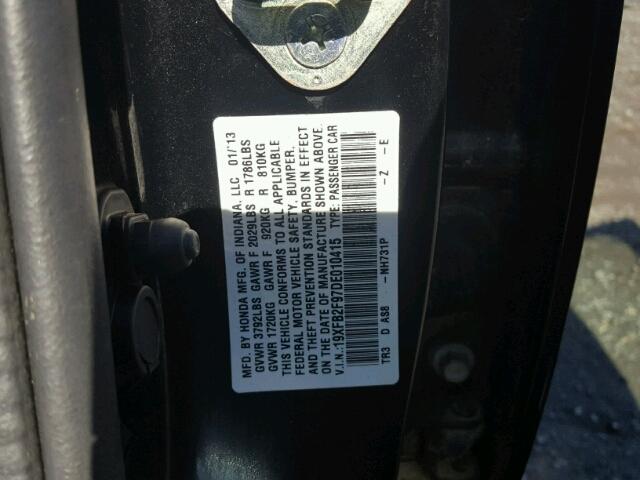 19XFB2F97DE010415 - 2013 HONDA CIVIC EXL 黑色 照片 10