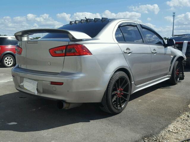 JA3AU86U08U004909 - 2008 MITSUBISHI LANCER GRAY photo 4