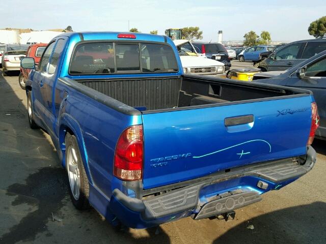 5TETU22N66Z290873 - 2006 TOYOTA TACOMA X-R BLUE photo 3