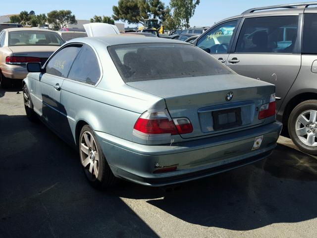 WBABN33402PG58549 - 2002 BMW 325 CI TEAL photo 3