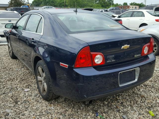 1G1ZF57529F195591 - 2009 CHEVROLET MALIBU HYB BLUE photo 3