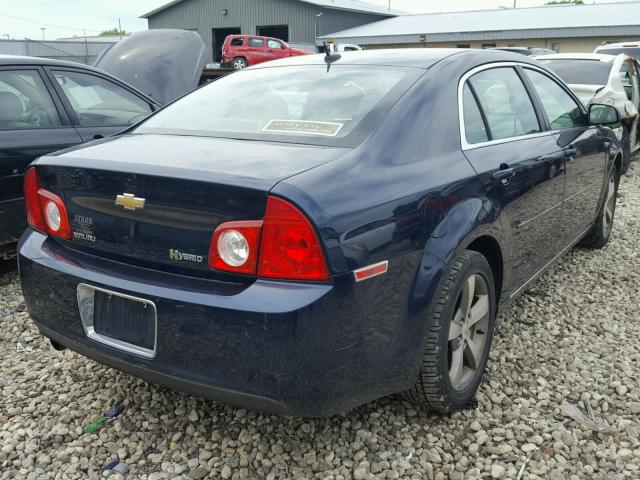 1G1ZF57529F195591 - 2009 CHEVROLET MALIBU HYB BLUE photo 4
