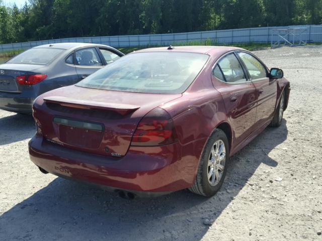 2G2WR524741131423 - 2004 PONTIAC GRAND PRIX RED photo 4