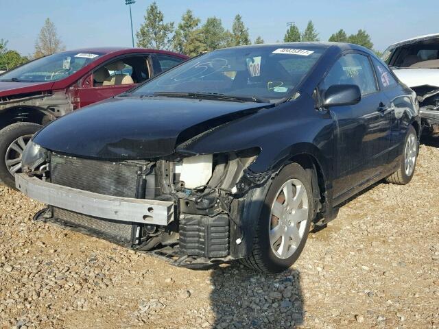 2HGFG12647H528063 - 2007 HONDA CIVIC LX BLACK photo 2