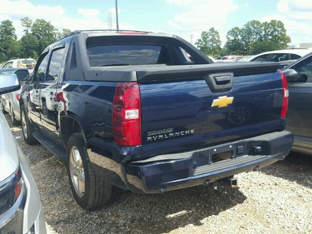 3GNMCFE06CG211618 - 2012 CHEVROLET AVALANCHE BLUE photo 3