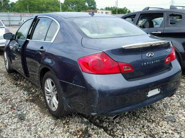 JN1CV6AR9BM411099 - 2011 INFINITI G37 BLUE photo 3