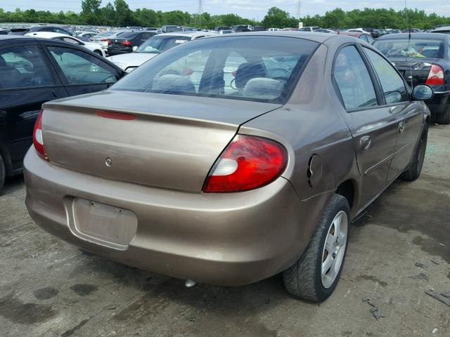 1P3ES46C7YD501173 - 2000 PLYMOUTH NEON BASE 棕色 照片 4