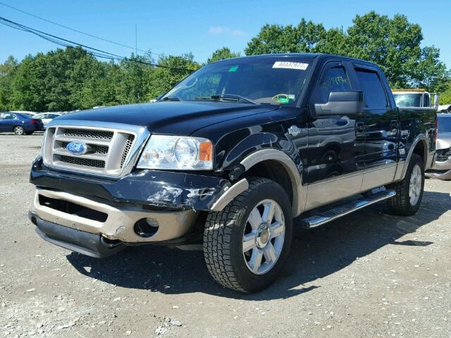 1FTPW14578KB38319 - 2008 FORD F150 SUPER BLACK photo 2