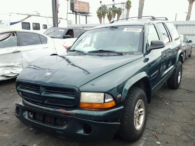 1B4HR28Y0XF647923 - 1999 DODGE DURANGO GREEN photo 2