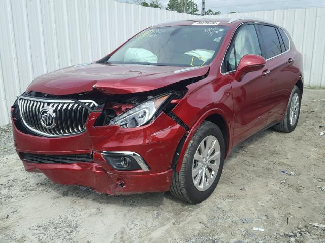 LRBFXBSA4HD008340 - 2017 BUICK ENVISION E BURGUNDY photo 2
