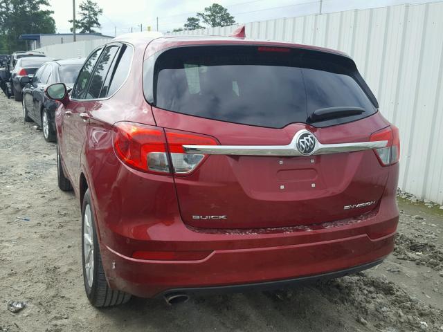 LRBFXBSA4HD008340 - 2017 BUICK ENVISION E BURGUNDY photo 3