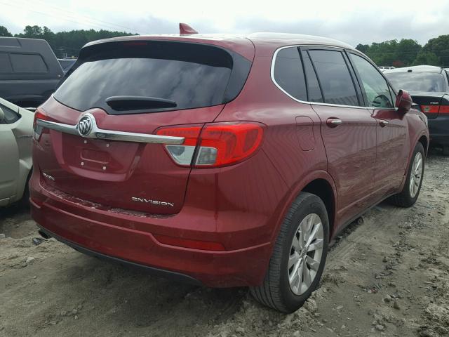LRBFXBSA4HD008340 - 2017 BUICK ENVISION E BURGUNDY photo 4