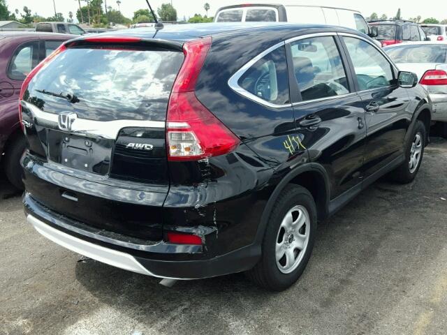 2HKRM4H38GH622439 - 2016 HONDA CR-V LX BLACK photo 4