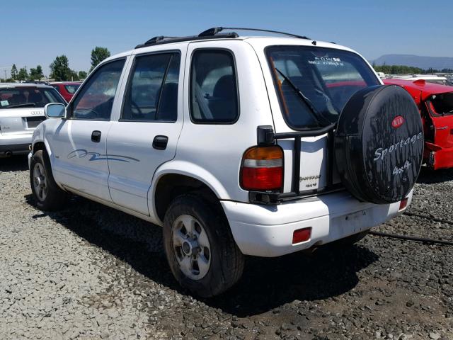 KNDJA7239V5549630 - 1997 KIA SPORTAGE WHITE photo 3