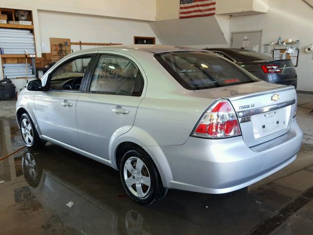 KL1TD5DE4BB220566 - 2011 CHEVROLET AVEO LS SILVER photo 3
