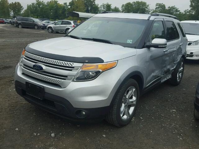 1FM5K8F89EGB19624 - 2014 FORD EXPLORER L SILVER photo 2