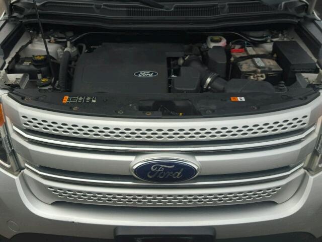 1FM5K8F89EGB19624 - 2014 FORD EXPLORER L SILVER photo 7