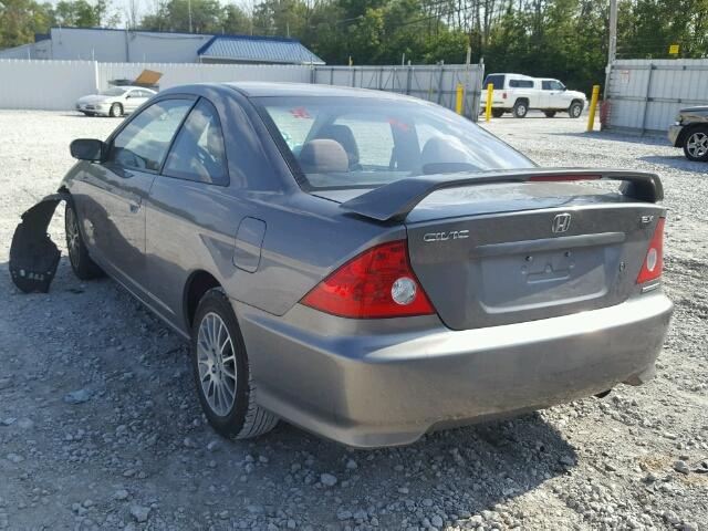 1HGEM22985L032218 - 2005 HONDA CIVIC EX GRAY photo 3