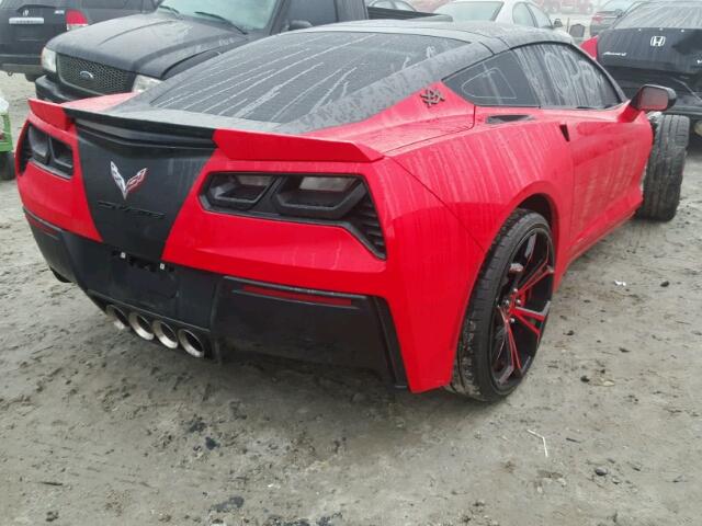 1G1YM2D73E5104401 - 2014 CHEVROLET CORVETTE S RED photo 4