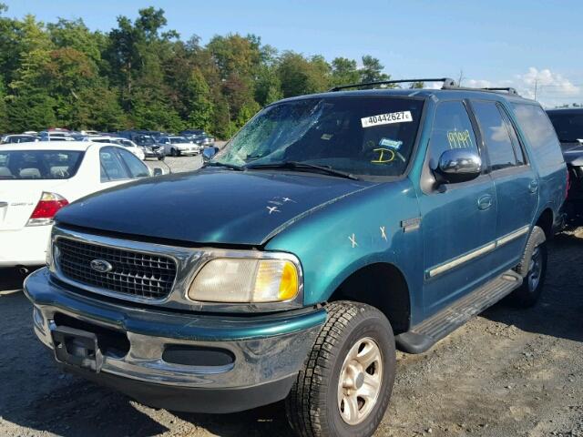 1FMEU18W6VLB12974 - 1997 FORD EXPEDITION GREEN photo 2