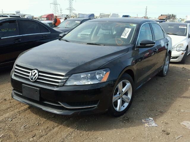 1VWBP7A31CC053375 - 2012 VOLKSWAGEN PASSAT SE BLACK photo 2