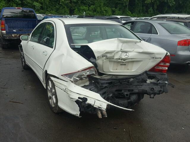 WDBRF92H37F888794 - 2007 MERCEDES-BENZ C 280 4MAT WHITE photo 3