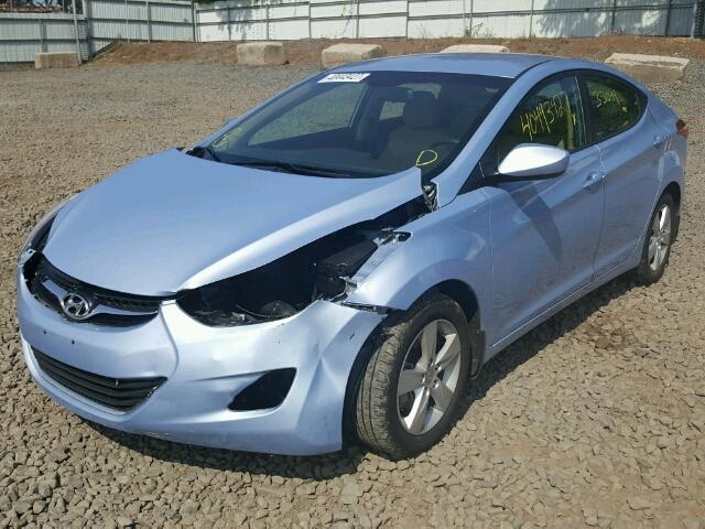 KMHDH4AE2DU495436 - 2013 HYUNDAI ELANTRA GL BLUE photo 2