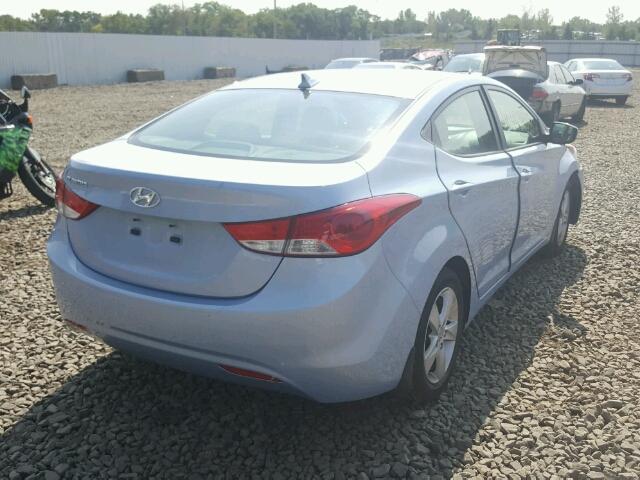 KMHDH4AE2DU495436 - 2013 HYUNDAI ELANTRA GL BLUE photo 4