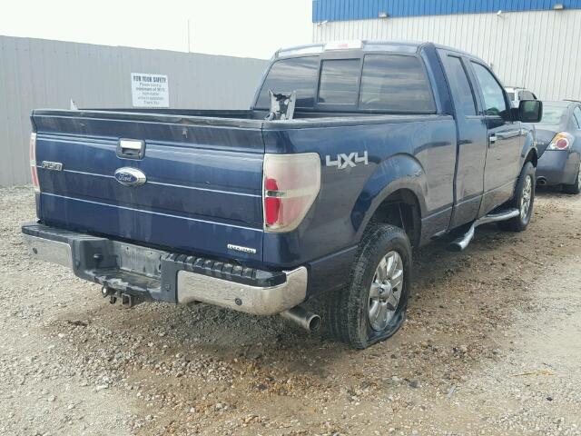 1FTFX1EF0DFA17571 - 2013 FORD F150 SUPER BLUE photo 4