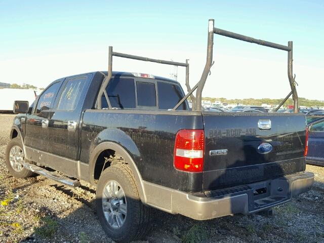 1FTPW14576FA81206 - 2006 FORD F150 BLACK photo 3