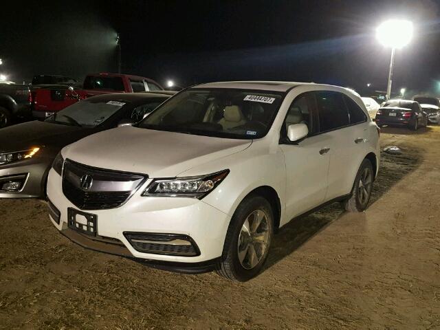 5FRYD3H23EB017977 - 2014 ACURA MDX WHITE photo 2