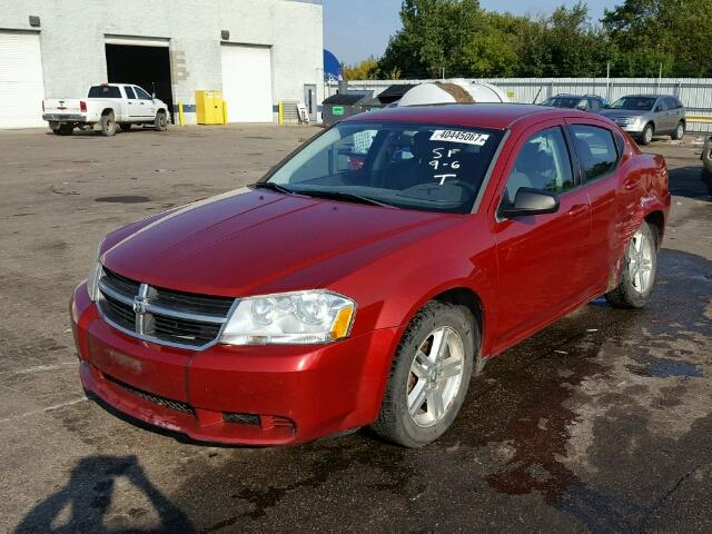 1B3LC56K88N291664 - 2008 DODGE AVENGER SX RED photo 2