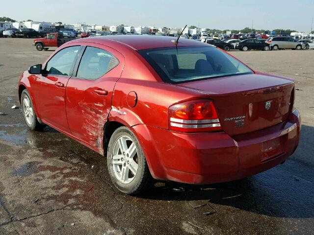 1B3LC56K88N291664 - 2008 DODGE AVENGER SX RED photo 3