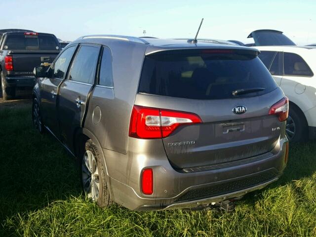 5XYKW4A71FG659105 - 2015 KIA SORENTO SX SILVER photo 3