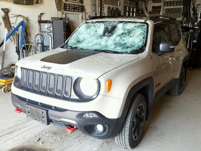 ZACCJBCT4GPC90307 - 2016 JEEP RENEGADE T BROWN photo 2