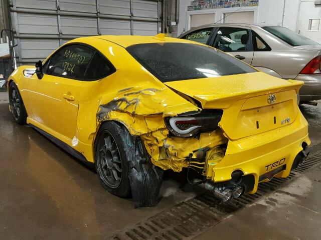 JF1ZNAA15F8706273 - 2015 TOYOTA SCION FR-S ყვითელი ფოტო 3