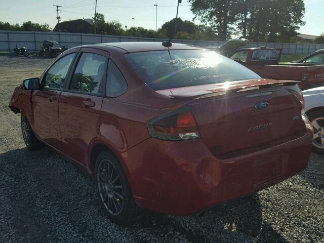 1FAHP3GN4AW272184 - 2010 FORD FOCUS RED photo 3