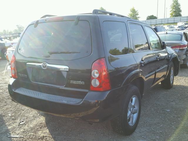 4F2YZ04185KM29300 - 2005 MAZDA TRIBUTE S BLACK photo 4